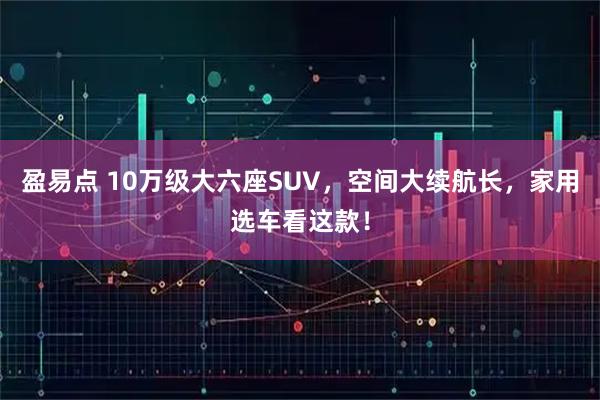 盈易点 10万级大六座SUV，空间大续航长，家用选车看这款！